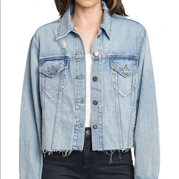 cropped boyfriend denim jacket
